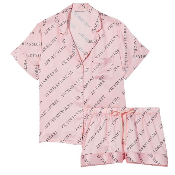 Brand New VS Satin Short Paiama Set (XL) & Bombshell Candle 10.2oz BUNDLE - Picture 3 of 9